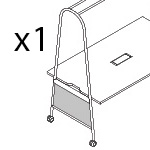 panneaux latéraux Ampla AURPS4 pour tables h. 900 mm, panneau inférieur, 1 pc.