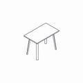 desk Ogi A BAG016C tabletop 25 mm