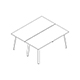 bench desk Ogi A Bench BAG0216C tabletop 25 mm