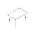 desk Ogi A BAG028C tabletop 25 mm