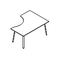 desk Ogi A BAG10C tabletop 25 mm