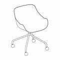 krzesło podstawa obrotowa Baltic Basic BL1P13K podstawa metalowa z kółkami