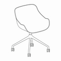 chair swivel base Baltic Basic BL1P19K aluminum base with castors