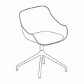 krzesło podstawa aluminium polerowane Baltic Remix BL3PP19 
