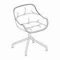  krzesło podstawa obrotowa Baltic Soft Duo BL5P13