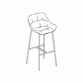high stool Baltic Soft Duo BL5P4H bar stool