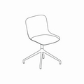krzesło podstawa obrotowa Baltic 2 Classic BLK4P19 podstawa aluminiowa