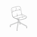  krzesło podstawa obrotowa Baltic 2 Soft Duo BLK5P13