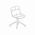 krzesło podstawa obrotowa Baltic 2 Soft Duo BLK5P19 podstawa aluminiowa