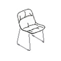  krzesło podstawa płoza Baltic 2 Soft Duo BLK5P28