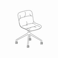 krzesło podstawa aluminium polerowane Baltic 2 Soft Duo BLK5PP19K 