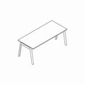 scrivania Ogi B BOB050C piano 25 mm