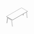 scrivania Ogi B BOB060C piano 25 mm