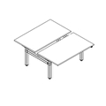 Doppelschreibtisch mit elektrischer Höhenverstellung, zweimotoriges Gestell Ogi Drive Bench BOD514C 