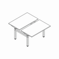 Doppelschreibtisch mit elektrischer Höhenverstellung, zweimotoriges Gestell Ogi Drive Bench BOD572C 