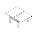 Doppelschreibtisch mit elektrischer Höhenverstellung, zweimotoriges Gestell Ogi Drive Bench BOD612C 