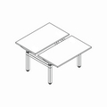 Doppelschreibtisch mit elektrischer Höhenverstellung, zweimotoriges Gestell Ogi Drive Bench BOD672C 