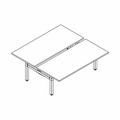 bench desk with electric height adjustment, twin-motor frame Ogi Drive Bench with common cable tray BOD718C 