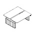 electrically adjustable bench desk with felt panels Ogi Drive Bench BODF718C 