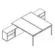  scrivanie bench Ogi U bench BOUL40C