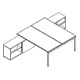 scrivanie bench Ogi U bench BOUL41C piano 25 mm