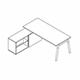  Schreibtisch mit Schrank Ogi W BOW21C