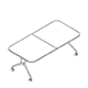 folding table Plica Rectangular with rounded edges 