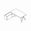 Schreibtisch mit Höhenverstellung Viga Schreibtisch mit Schrank 