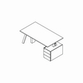 Schreibtisch mit Höhenverstellung Viga Schreibtisch mit Container 
