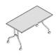  folding table Easy Rectangular worktop