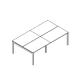 biurko bench Ogi Y Bench Czterostanowiskowy układ bench 