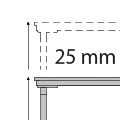  desk with electric height adjustment, twin-motor frame Ogi Drive height adjustment 700-1200 mm, 25mm countertop