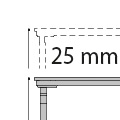 desk with electric height adjustment, twin-motor frame Ogi Drive height adjustment 650-1300 mm, 25mm countertop 