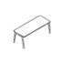 desk Ogi M Single straight with rounded corners, 25mm countertop 