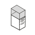  pedestal extension unit Standard For Standard pedestals, top 25mm