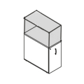 pedestal extension unit Standard For Cargo pedestals, top 25mm 