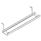  E64 cable rail for desks and benches with fixed worktops
