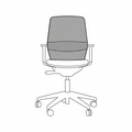 silla de oficina con respaldo de malla Evo EV01 