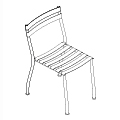  Stuhl, Set von 2 Stück Flaner FLR01