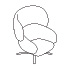  armchair with headrest swivel base Grace 2 GRF03