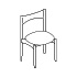 silla de madera con asiento tapizado Kemi KMI01