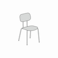  krzesło tapicerowane podstawa czworonożna New School N1N01F