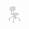 krzesło tapicerowane podstawa czworonożna New School N1N03KF 