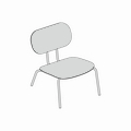 fotel tapicerowany New School Lounge N4NL01F 