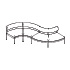 modular seating system Nora NOR402 curved with backrest