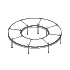 sistema de asientos modulares Nora NOR505 circular sin respaldo