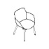  chair with a wooden base Senda SDA1P14