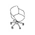  chair with an aluminum base and height adjustment Senda SDA1P22