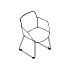  chair with a sled base Senda SDA1P28