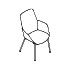 chair with a four-legged metal base Senda SDA2P1 high backrest